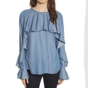Veronica Beard Mia ruffle blouse NWT M